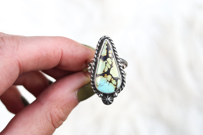 Size 7.5 Treasure Mountain Turquoise Ring