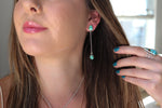 Emerald Valley Turquoise Lariat Earrings