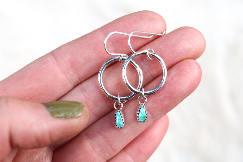 Sonoran Mountain Turquoise Hoop Earrings