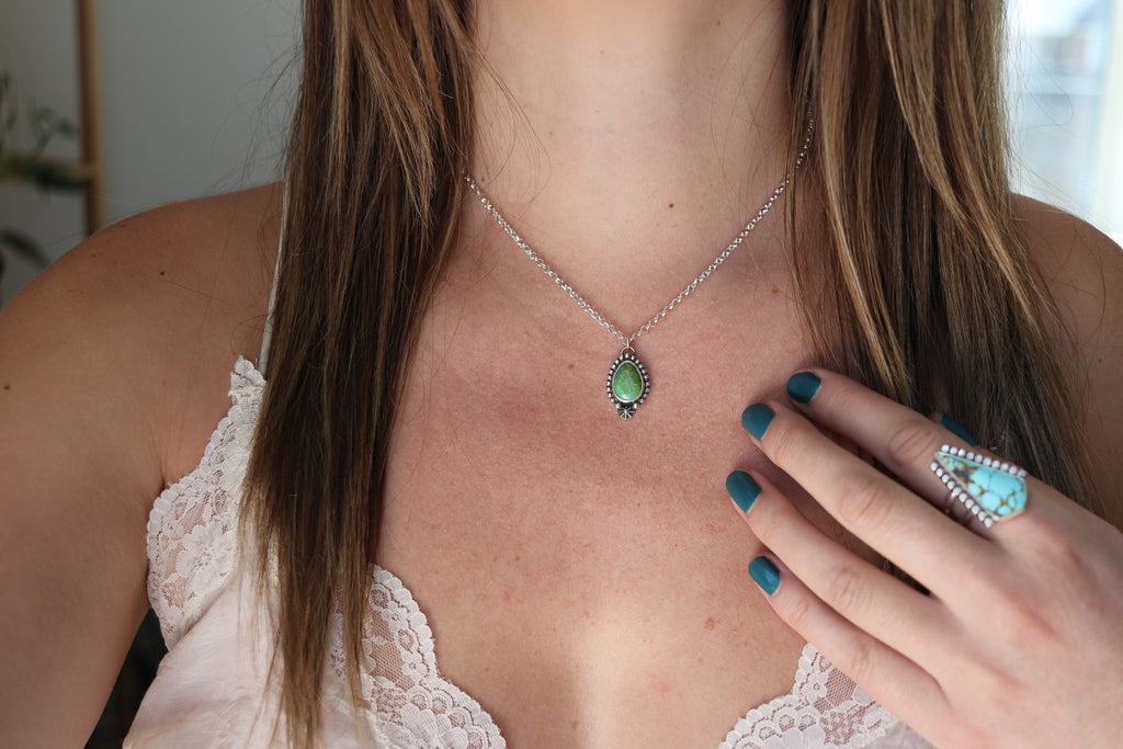 Emerald Valley Turquoise Necklace 1 (16 inch chain)