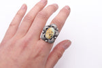 Treasure Mountain Turquoise Stamped Ring- Made to Size